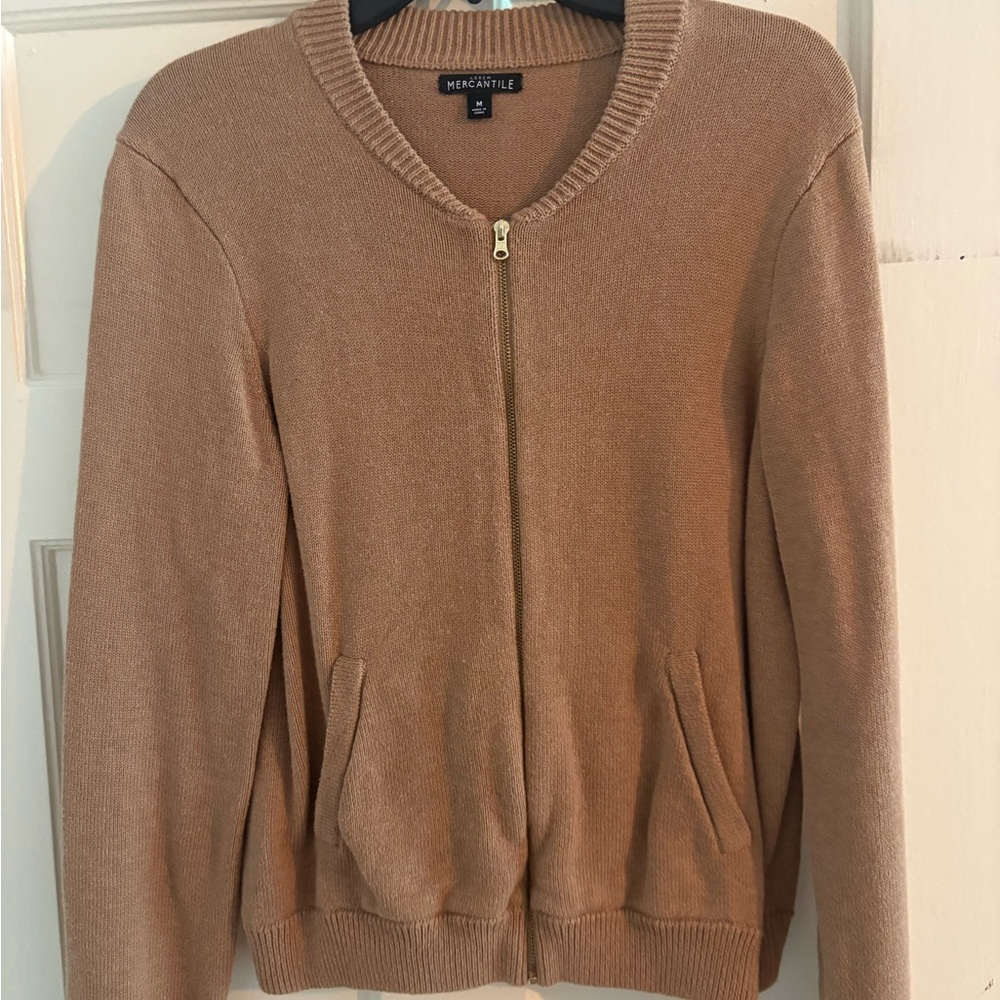 J.Crew Mercantile Tan Zip-Up Sweater
